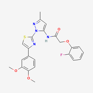 N-(1-(4-(3,4-dimethoxyphenyl)thiazol-2-yl)-3-methyl-1H-pyrazol-5-yl)-2-(2-fluorophenoxy)acetamide