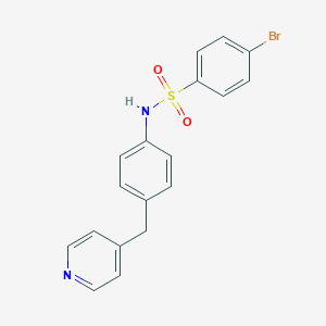molecular formula C18H15BrN2O2S B339655 4-bromo-N-[4-(pyridin-4-ylmethyl)phenyl]benzenesulfonamide 