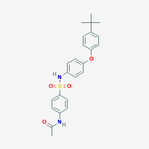 molecular formula C24H26N2O4S B339657 N-(4-{[4-(4-tert-butylphenoxy)anilino]sulfonyl}phenyl)acetamide 
