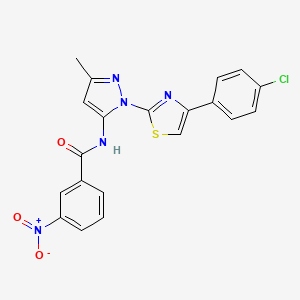 N-(1-(4-(4-chlorophenyl)thiazol-2-yl)-3-methyl-1H-pyrazol-5-yl)-3-nitrobenzamide