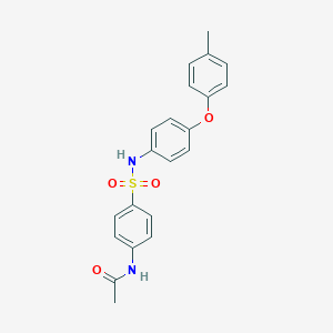 molecular formula C21H20N2O4S B339658 N-(4-{[4-(4-methylphenoxy)anilino]sulfonyl}phenyl)acetamide 