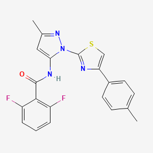 2,6-difluoro-N-(3-methyl-1-(4-(p-tolyl)thiazol-2-yl)-1H-pyrazol-5-yl)benzamide