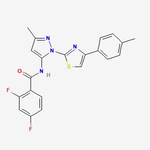 2,4-difluoro-N-(3-methyl-1-(4-(p-tolyl)thiazol-2-yl)-1H-pyrazol-5-yl)benzamide