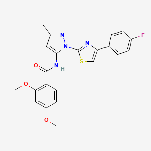 N-(1-(4-(4-fluorophenyl)thiazol-2-yl)-3-methyl-1H-pyrazol-5-yl)-2,4-dimethoxybenzamide