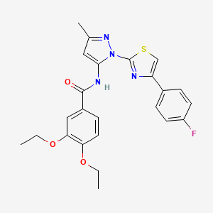 3,4-diethoxy-N-(1-(4-(4-fluorophenyl)thiazol-2-yl)-3-methyl-1H-pyrazol-5-yl)benzamide