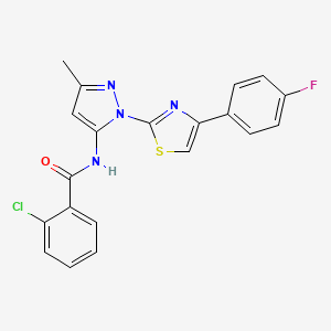 2-chloro-N-(1-(4-(4-fluorophenyl)thiazol-2-yl)-3-methyl-1H-pyrazol-5-yl)benzamide