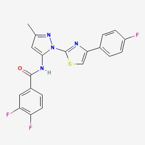 3,4-difluoro-N-(1-(4-(4-fluorophenyl)thiazol-2-yl)-3-methyl-1H-pyrazol-5-yl)benzamide