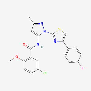 5-chloro-N-(1-(4-(4-fluorophenyl)thiazol-2-yl)-3-methyl-1H-pyrazol-5-yl)-2-methoxybenzamide