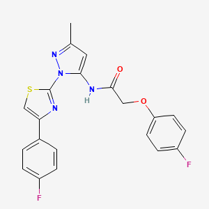 2-(4-fluorophenoxy)-N-(1-(4-(4-fluorophenyl)thiazol-2-yl)-3-methyl-1H-pyrazol-5-yl)acetamide