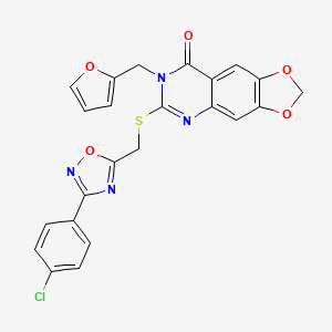 molecular formula C23H15ClN4O5S B3396855 N-{5-[(E)-2-(5-{[(2,3-dimethylphenyl)amino]sulfonyl}-2-thienyl)vinyl]-3-methylisoxazol-4-yl}acetamide CAS No. 1019178-74-5