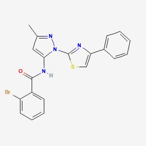 2-bromo-N-(3-methyl-1-(4-phenylthiazol-2-yl)-1H-pyrazol-5-yl)benzamide