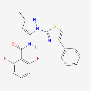 2,6-difluoro-N-(3-methyl-1-(4-phenylthiazol-2-yl)-1H-pyrazol-5-yl)benzamide