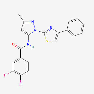 3,4-difluoro-N-(3-methyl-1-(4-phenylthiazol-2-yl)-1H-pyrazol-5-yl)benzamide