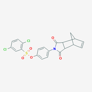 molecular formula C21H15Cl2NO5S B339705 4-(1,3-dioxo-1,3,3a,4,7,7a-hexahydro-2H-4,7-methanoisoindol-2-yl)phenyl 2,5-dichlorobenzenesulfonate 