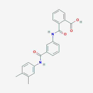 molecular formula C23H20N2O4 B339840 2-({3-[(3,4-Dimethylanilino)carbonyl]anilino}carbonyl)benzoic acid 