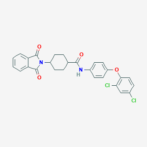 molecular formula C27H22Cl2N2O4 B339858 N-[4-(2,4-dichlorophenoxy)phenyl]-4-(1,3-dioxoisoindol-2-yl)cyclohexane-1-carboxamide 