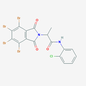 molecular formula C17H9Br4ClN2O3 B339879 N-(2-chlorophenyl)-2-(4,5,6,7-tetrabromo-1,3-dioxoisoindol-2-yl)propanamide 
