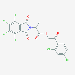 molecular formula C19H9Cl6NO5 B339905 2-(2,4-dichlorophenyl)-2-oxoethyl 2-(4,5,6,7-tetrachloro-1,3-dioxo-1,3-dihydro-2H-isoindol-2-yl)propanoate 