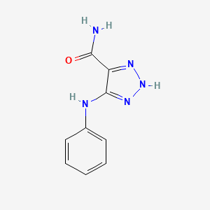 molecular formula C9H9N5O B3399067 5-(PHENYLAMINO)-1H-1,2,3-TRIAZOLE-4-CARBOXAMIDE CAS No. 103754-03-6