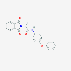 molecular formula C27H26N2O4 B339919 N-[4-(4-tert-butylphenoxy)phenyl]-2-(1,3-dioxo-1,3-dihydro-2H-isoindol-2-yl)propanamide 