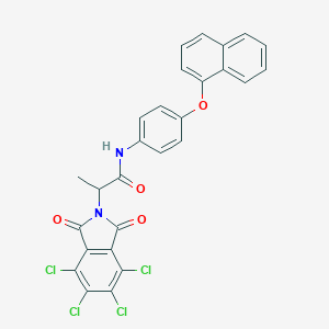 molecular formula C27H16Cl4N2O4 B339925 N-[4-(NAPHTHALEN-1-YLOXY)PHENYL]-2-(4,5,6,7-TETRACHLORO-1,3-DIOXOISOINDOL-2-YL)PROPANAMIDE 