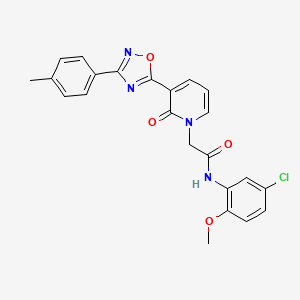 molecular formula C23H19ClN4O4 B3399888 N-(5-chloro-2-methoxyphenyl)-2-{3-[3-(4-methylphenyl)-1,2,4-oxadiazol-5-yl]-2-oxo-1,2-dihydropyridin-1-yl}acetamide CAS No. 1040649-60-2