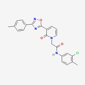 molecular formula C23H19ClN4O3 B3399922 N-(3-chloro-4-methylphenyl)-2-{3-[3-(4-methylphenyl)-1,2,4-oxadiazol-5-yl]-2-oxo-1,2-dihydropyridin-1-yl}acetamide CAS No. 1040650-00-7