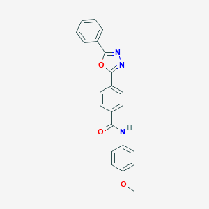 molecular formula C22H17N3O3 B340009 N-(4-methoxyphenyl)-4-(5-phenyl-1,3,4-oxadiazol-2-yl)benzamide 
