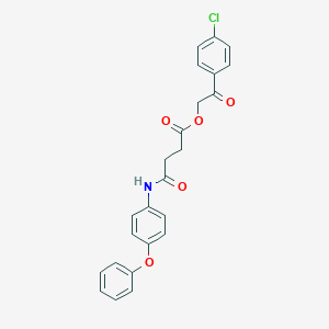 molecular formula C24H20ClNO5 B340042 2-(4-CHLOROPHENYL)-2-OXOETHYL 3-[(4-PHENOXYPHENYL)CARBAMOYL]PROPANOATE 