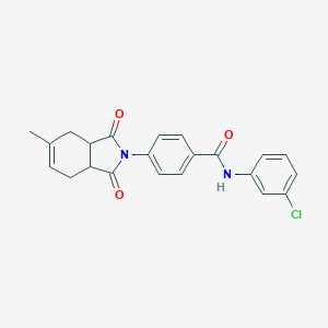 molecular formula C22H19ClN2O3 B340077 N-(3-chlorophenyl)-4-(5-methyl-1,3-dioxo-3a,4,7,7a-tetrahydroisoindol-2-yl)benzamide CAS No. 6606-96-8