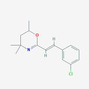 2-[(E)-2-(3-chlorophenyl)ethenyl]-4,4,6-trimethyl-5,6-dihydro-1,3-oxazine