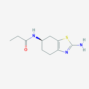 molecular formula C10H15N3OS B034009 (R)-N-(2-amino-4,5,6,7-tetrahydrobenzo[d]thiazol-6-yl)propionamide CAS No. 106006-85-3