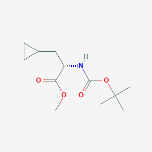 molecular formula C12H21NO4 B034011 boc-(s)-3-cyclopropylalanine methyl ester CAS No. 104347-84-4