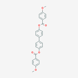 molecular formula C28H22O6 B340162 biphenyl-4,4'-diyl bis(4-methoxybenzoate) 