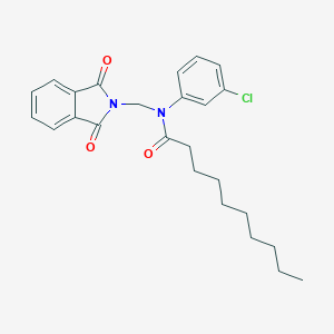 molecular formula C25H29ClN2O3 B340200 N-(3-chlorophenyl)-N-[(1,3-dioxoisoindol-2-yl)methyl]decanamide 
