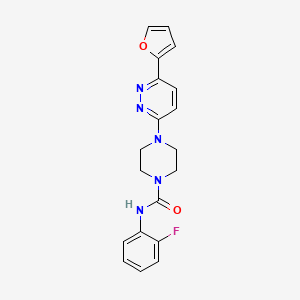 molecular formula C19H18FN5O2 B3402022 N-(2-fluorophenyl)-4-[6-(furan-2-yl)pyridazin-3-yl]piperazine-1-carboxamide CAS No. 1049224-89-6