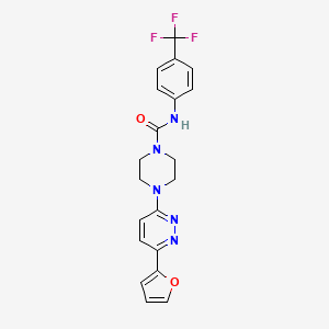 molecular formula C20H18F3N5O2 B3402077 4-[6-(furan-2-yl)pyridazin-3-yl]-N-[4-(trifluoromethyl)phenyl]piperazine-1-carboxamide CAS No. 1049264-69-8