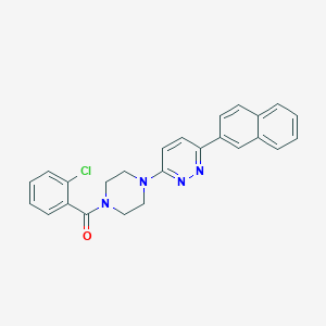 molecular formula C25H21ClN4O B3402175 3-[4-(2-Chlorobenzoyl)piperazin-1-yl]-6-(naphthalen-2-yl)pyridazine CAS No. 1049301-98-5