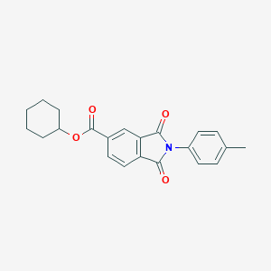 molecular formula C22H21NO4 B340221 Cyclohexyl 2-(4-methylphenyl)-1,3-dioxoisoindole-5-carboxylate 