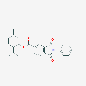 molecular formula C26H29NO4 B340222 5-methyl-2-(propan-2-yl)cyclohexyl 2-(4-methylphenyl)-1,3-dioxo-2,3-dihydro-1H-isoindole-5-carboxylate 