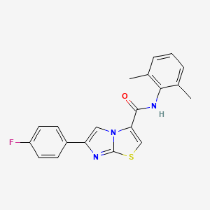 molecular formula C20H16FN3OS B3402269 N-(2,6-dimethylphenyl)-6-(4-fluorophenyl)imidazo[2,1-b][1,3]thiazole-3-carboxamide CAS No. 1049418-32-7