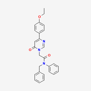 molecular formula C27H25N3O3 B3402357 N-benzyl-2-(4-(4-ethoxyphenyl)-6-oxopyrimidin-1(6H)-yl)-N-phenylacetamide CAS No. 1058207-94-5
