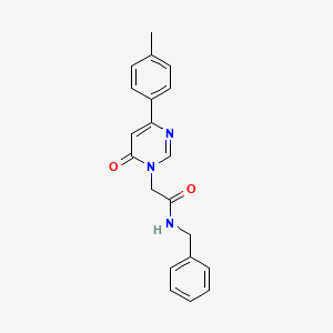 molecular formula C20H19N3O2 B3402374 N-benzyl-2-(6-oxo-4-(p-tolyl)pyrimidin-1(6H)-yl)acetamide CAS No. 1058226-71-3