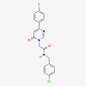 molecular formula C19H15ClFN3O2 B3402424 N-(4-chlorobenzyl)-2-(4-(4-fluorophenyl)-6-oxopyrimidin-1(6H)-yl)acetamide CAS No. 1058233-03-6