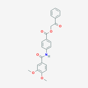 molecular formula C24H21NO6 B340246 Phenacyl 4-[(3,4-dimethoxybenzoyl)amino]benzoate 