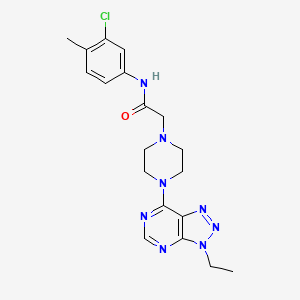 molecular formula C19H23ClN8O B3402570 N-(3-chloro-4-methylphenyl)-2-(4-(3-ethyl-3H-[1,2,3]triazolo[4,5-d]pyrimidin-7-yl)piperazin-1-yl)acetamide CAS No. 1058456-84-0