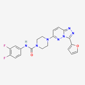 molecular formula C20H17F2N7O2 B3402605 N-(3,4-difluorophenyl)-4-[3-(furan-2-yl)-[1,2,4]triazolo[4,3-b]pyridazin-6-yl]piperazine-1-carboxamide CAS No. 1058487-70-9