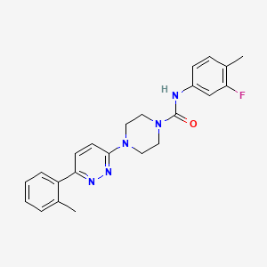 molecular formula C23H24FN5O B3402669 N-(3-fluoro-4-methylphenyl)-4-[6-(2-methylphenyl)pyridazin-3-yl]piperazine-1-carboxamide CAS No. 1060177-38-9