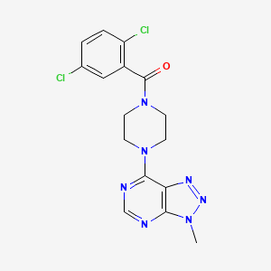molecular formula C16H15Cl2N7O B3402706 (2,5-dichlorophenyl)(4-(3-methyl-3H-[1,2,3]triazolo[4,5-d]pyrimidin-7-yl)piperazin-1-yl)methanone CAS No. 1060207-35-3