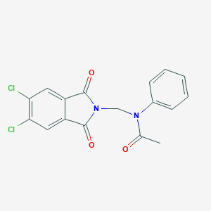 molecular formula C17H12Cl2N2O3 B340273 N-[(5,6-dichloro-1,3-dioxoisoindol-2-yl)methyl]-N-phenylacetamide 